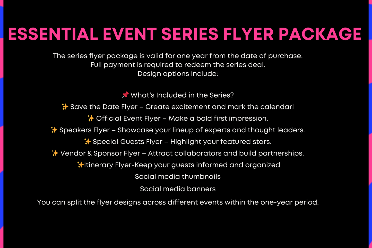 Essential Event Series Flyer Package 5 flyer series